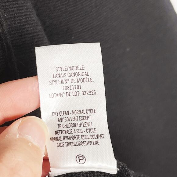 Theory Womens L Black Lanais Canonical Cardigan Sweater Blazer Wool Open Front - Picture 6 of 8